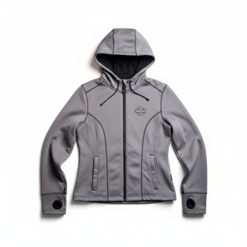 Harley-Davidson Gray Graphic Full-Zip Hoodie - Picture 1 of 6